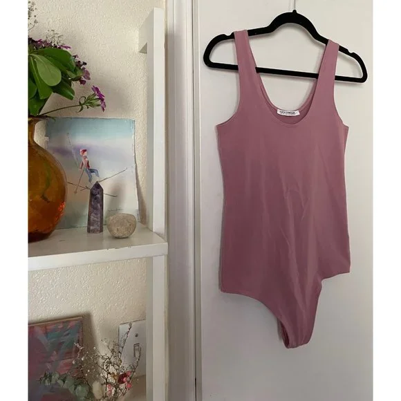 groceries apparel sustainable / eco conscious mauve / dusty rose / pink bodysuit - Picture 3 of 5